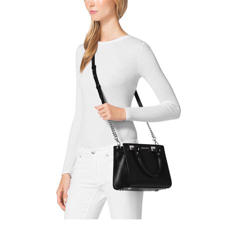 michael kors quinn small patent saffiano leather satchel|Quinn Small Patent Saffiano Leather Satchel .